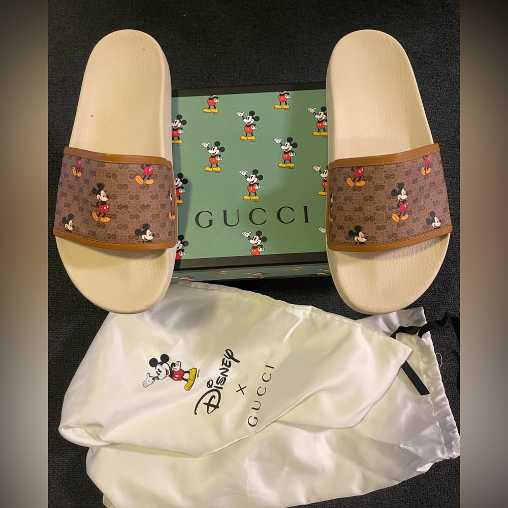 Used Supreme mini GG V.Mickey slide